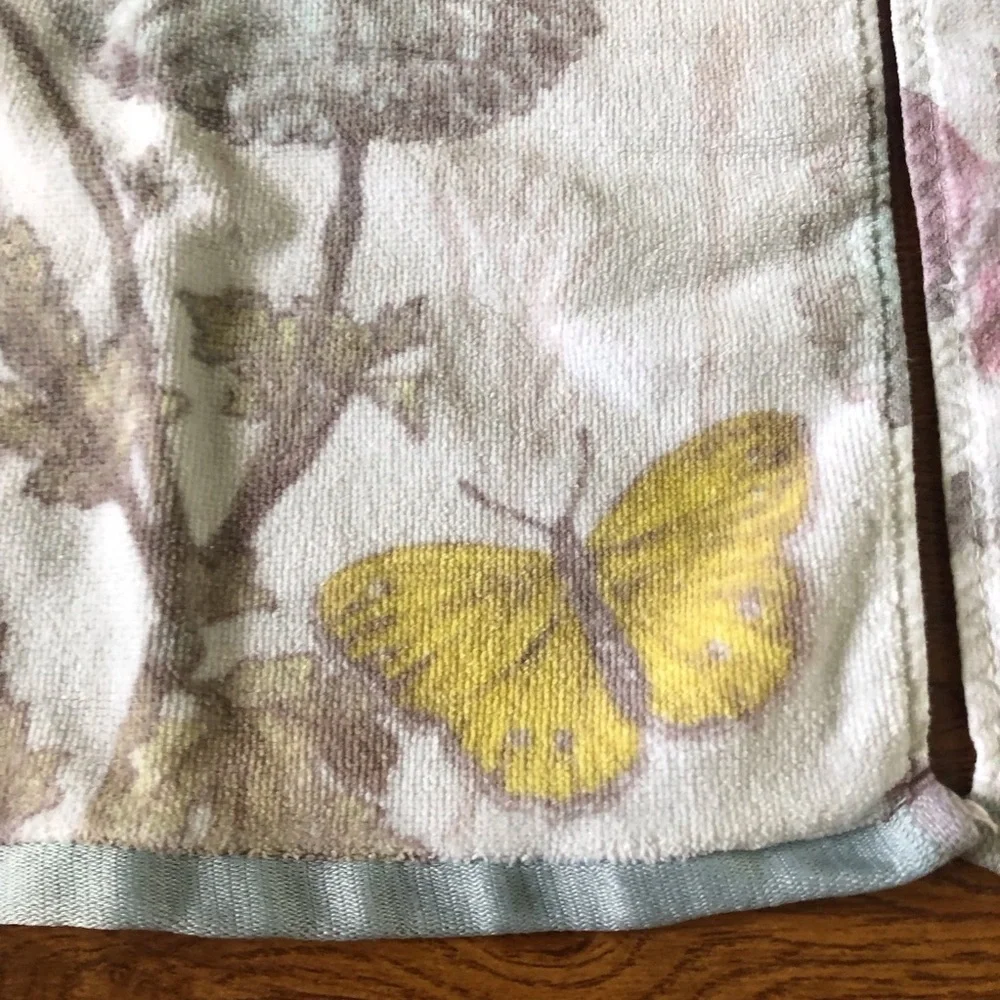 floral butterfly hand towel